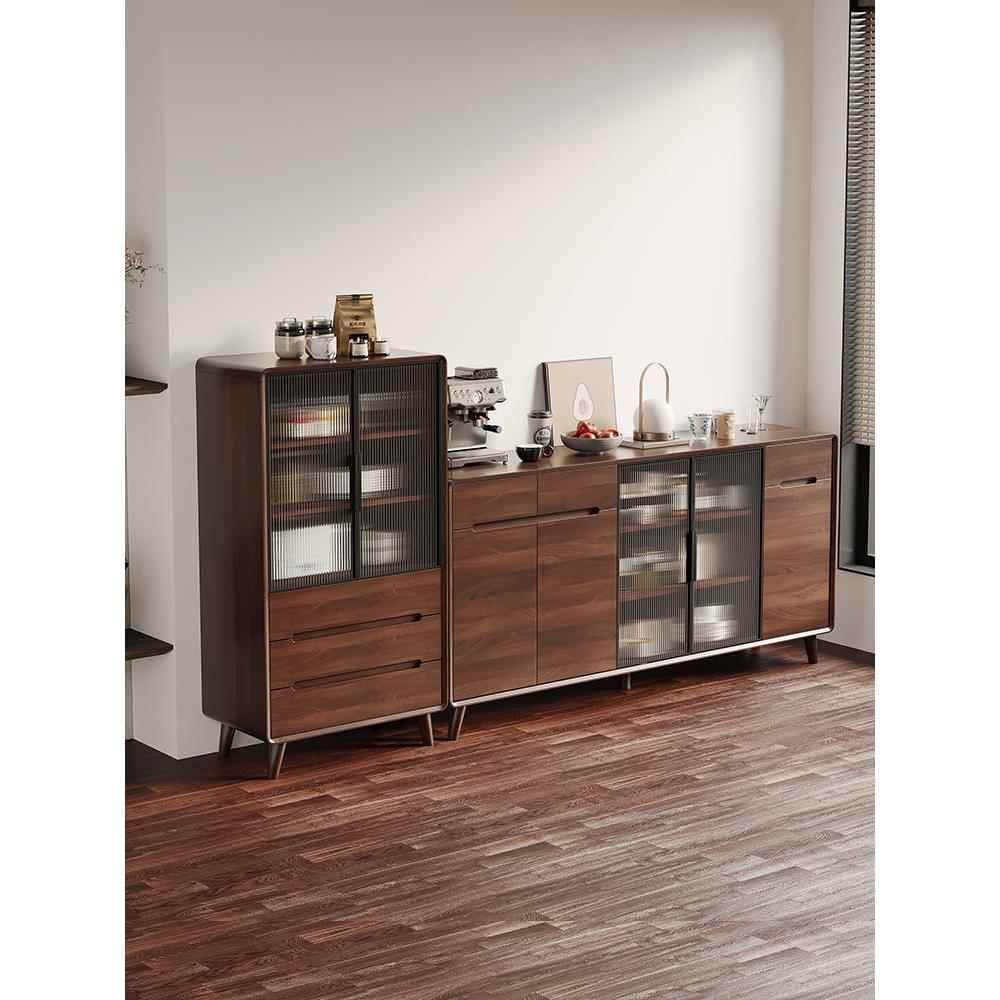 实餐边柜一体靠墙约现代简新ZQB中式客厅酒柜茶水柜木厨收纳储物