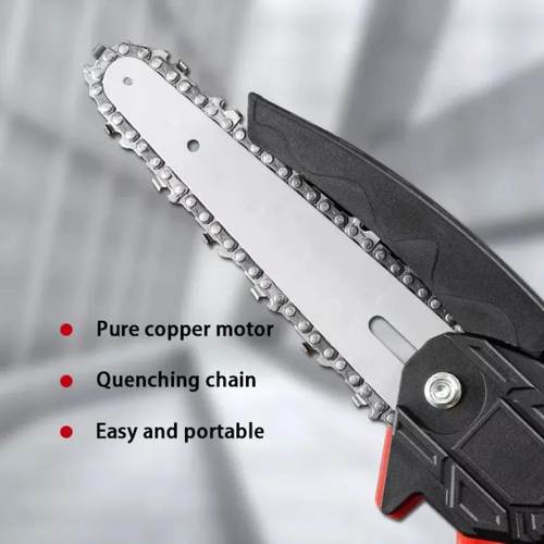 跨持境迷你4寸电6寸电链锯动小型手锂电伐木锯园林绿化QOF工具轻