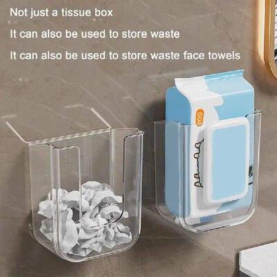 Bathroom Non Perforated Wall Mounted Wet Tissue Storage Box