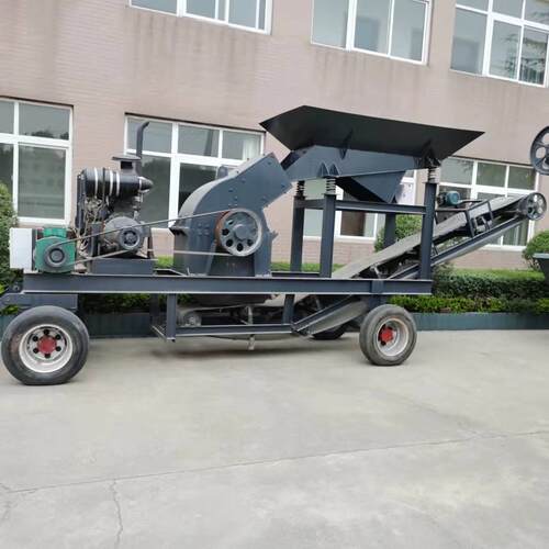 东越生产小型移动锤式破碎机建筑垃圾锤式破碎机青石鹅卵石制砂机