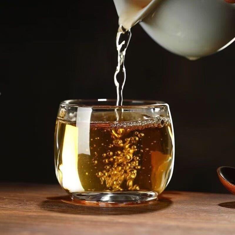 扳指杯【6只装】透明玻璃杯水杯家用喝水泡茶杯主人杯酒杯喝茶杯