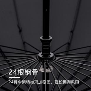 直柄把logo新款 直杆雨伞长柄长伞大号定制骨双人暴雨24男士 专用风