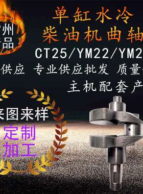 常州单缸水冷常通洋马柴油机曲轴ct25ym22ym24拖拉机柴油机配件