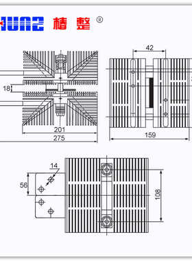 散热器】椿整流器整散热片【风冷可控硅sf12sf14sf16晶闸管