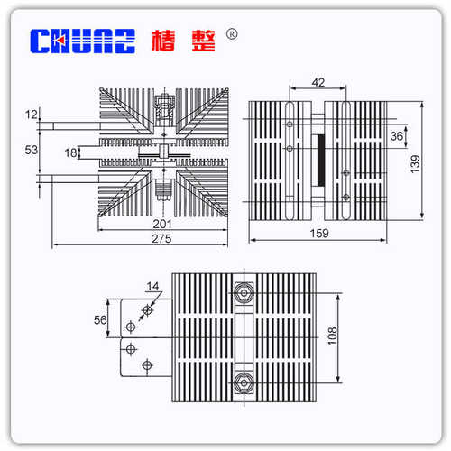【椿整】整流器风冷SF12SF14SF16可控硅晶闸管散热器散热片