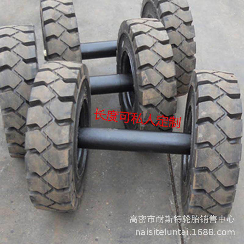 销售各种尺寸拖车车轴 650-10平板车轮 配套轮胎28*9-15