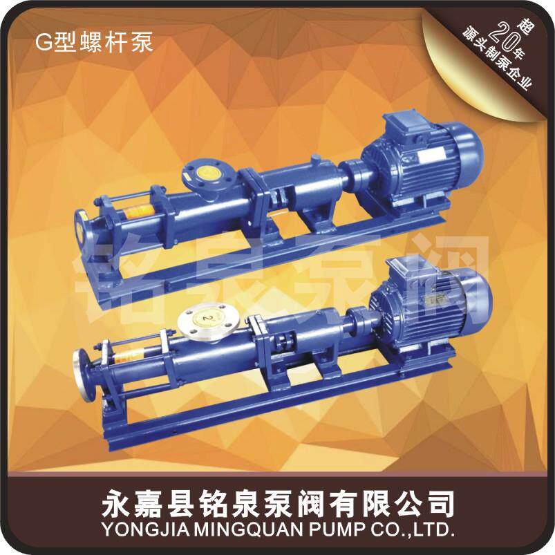 螺杆泵G60-1污水污泥加药输送增压环保压滤机用高压高扬程G型泵