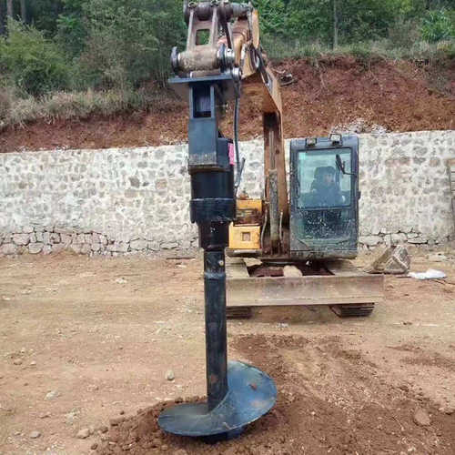 液压螺旋钻机挖掘机改装螺旋钻机屋地基光伏打桩钻孔机