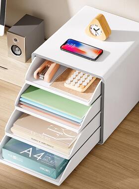 桌面收整纳架屉开放式多层柜文件AL804394理架办公桌A4分层抽式资