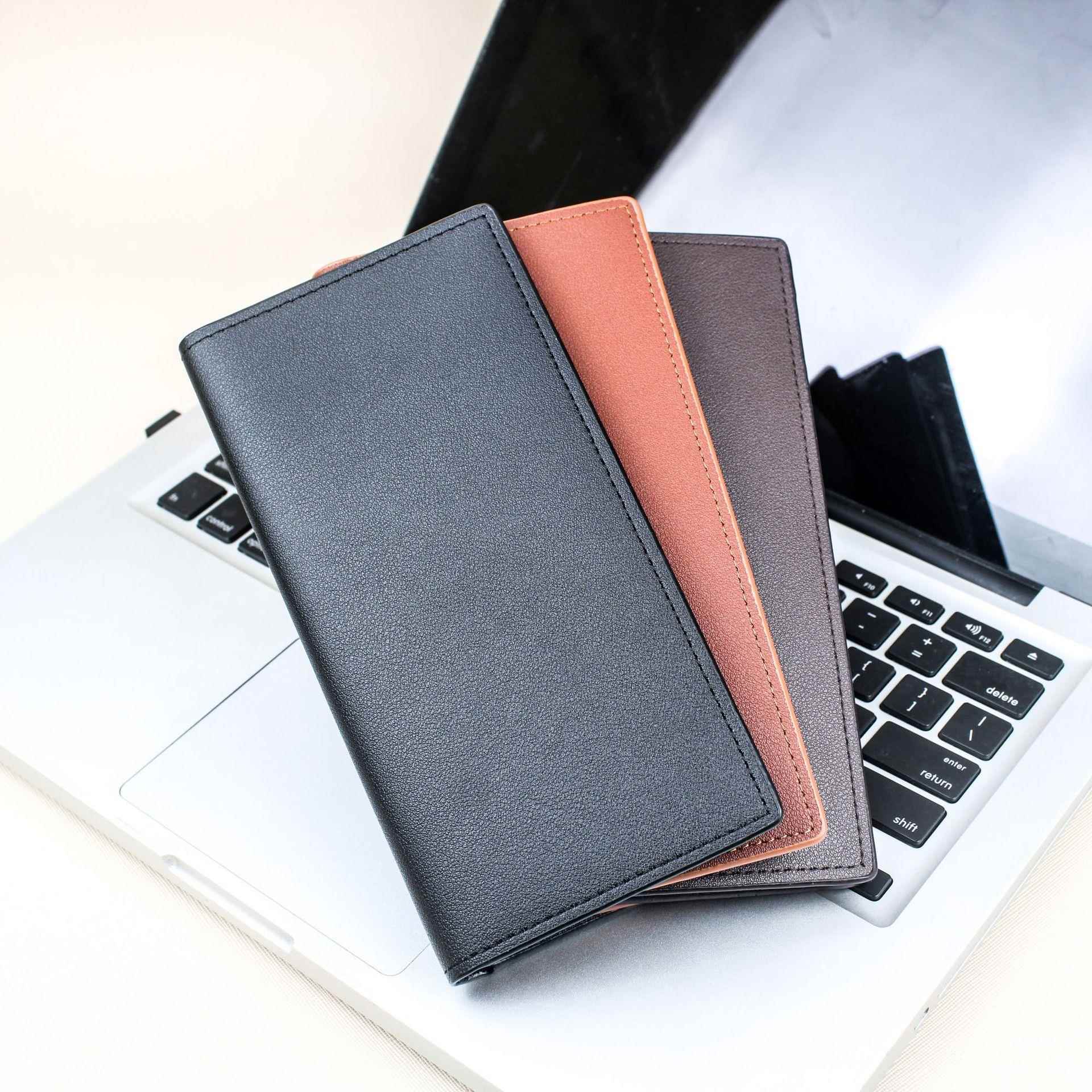 厂家直销新款长款男士商务西装钱包多卡位可印制LOGO十元货源