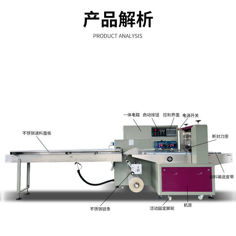 枕式包装机 面包蔬菜水果五金日用品包装机 全自动枕式包装机