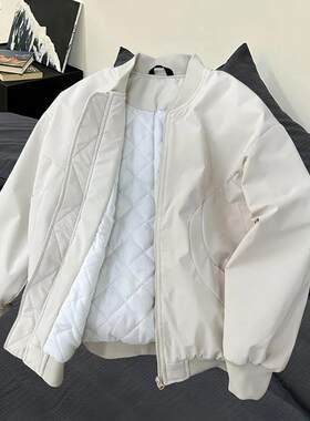 美式短款帅气飞行夹克棉服男款秋冬季加厚夹棉cleanfit外套棒球服
