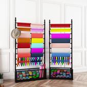 围巾彩带丝巾架包装 纸布料花架子架收纳架展示架货架缎带花店丝带