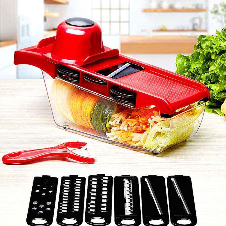 厨房多功能切菜器削土豆丝切丝器署格切片器擦丝刀刨丝神器插菜板