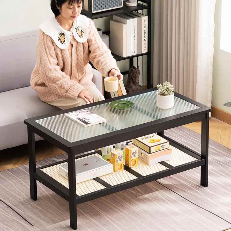茶几客实厅家桌台434NZCJ用茶茶小户型轻奢现代木卧室坐地阳台玻