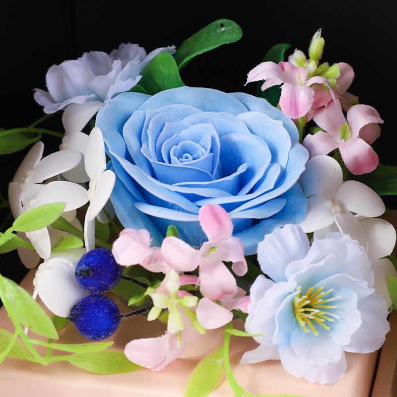 跨境情人节礼盒520玫瑰花口红项链首饰盒生日礼物香皂花礼盒礼品