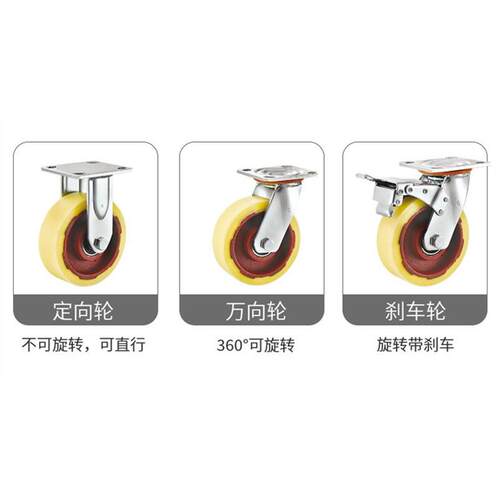 重型铸铁尼龙轮4寸5寸6寸8寸农场大门轮子双轴承耐磨带刹脚轮