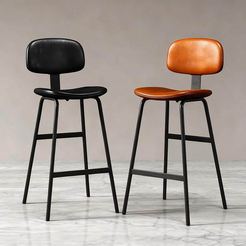 工业风软包靠背高脚凳家用吧台凳酒吧椅铁艺吧台椅简约现代高椅子,商业/办公家具,酒吧椅,淘宝优惠券,粉丝福利购,淘宝优惠卷