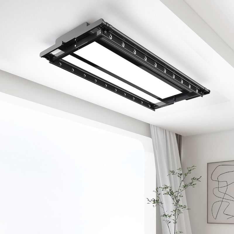 隐形电动晾衣架阳台智能遥控升降自动吊顶嵌入式隐藏晾衣机杆