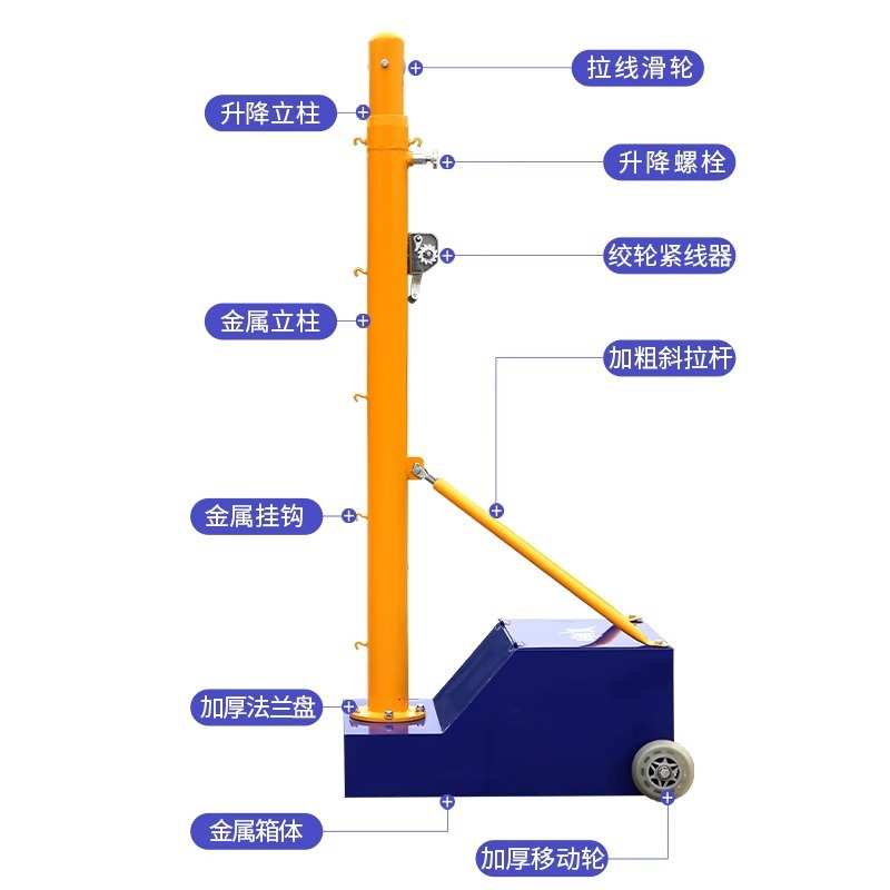 网子标准室内移动便携式比赛拦羽毛球球网户外柱专业羽毛网架