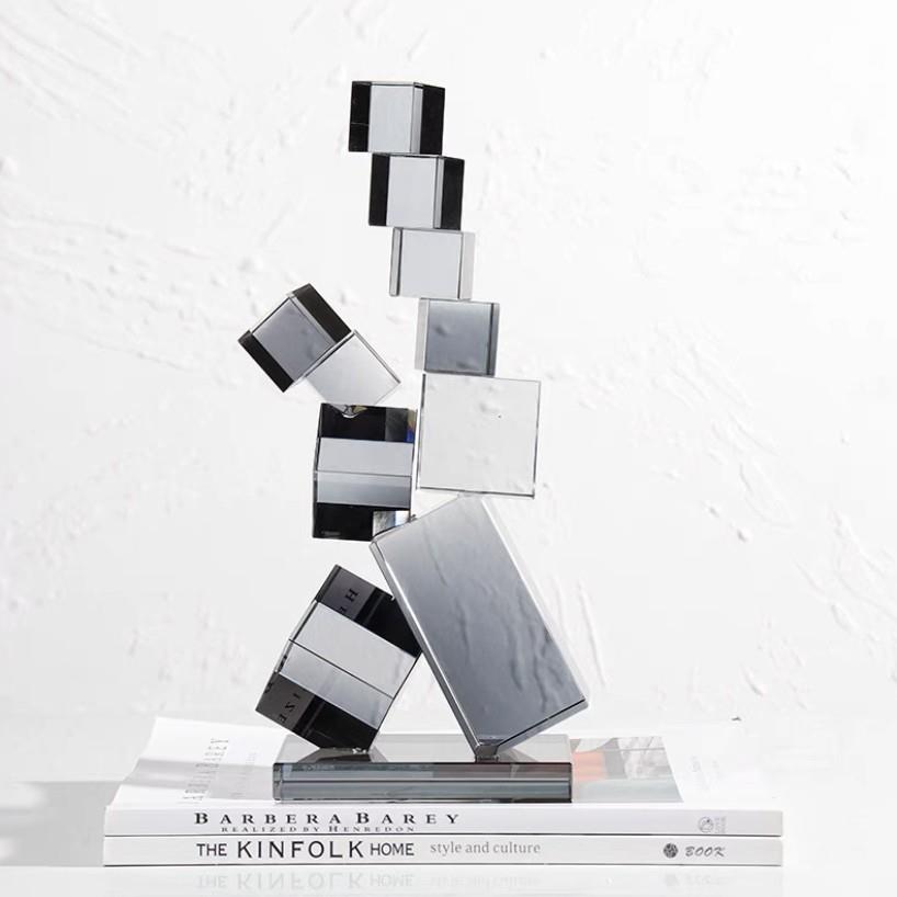 现代约轻柜奢几何水BJ0714晶摆件家居厅电视书房客样板房简桌面软