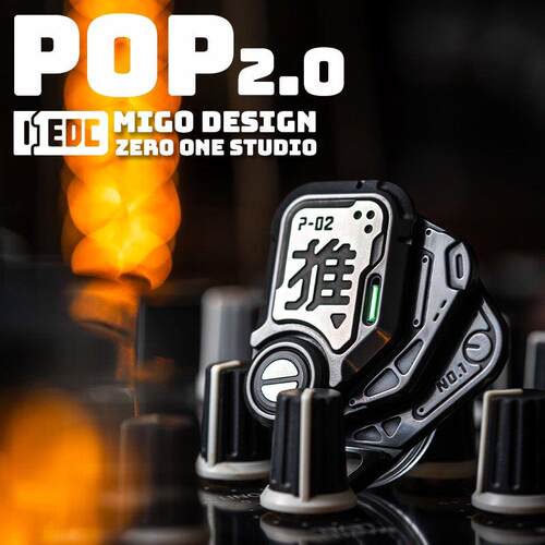 世界edc 01edc POP2磁力机械甩牌 edc推牌指尖陀螺啪啪币解压潮玩