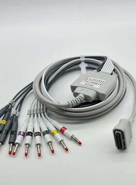 兼容DX12 SE-1515理邦心电图导联线10导SE-1010 ST-121香蕉插