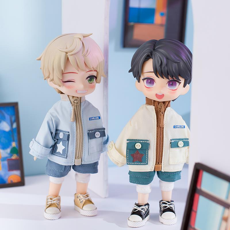 ob11娃衣宽松立领星星外套套装休闲工装短裤12分bjd GSC Molly P9