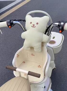 熊电动汽车防撞垫电池摩托车儿童婴幼儿加厚放大前防撞卡通头垫.