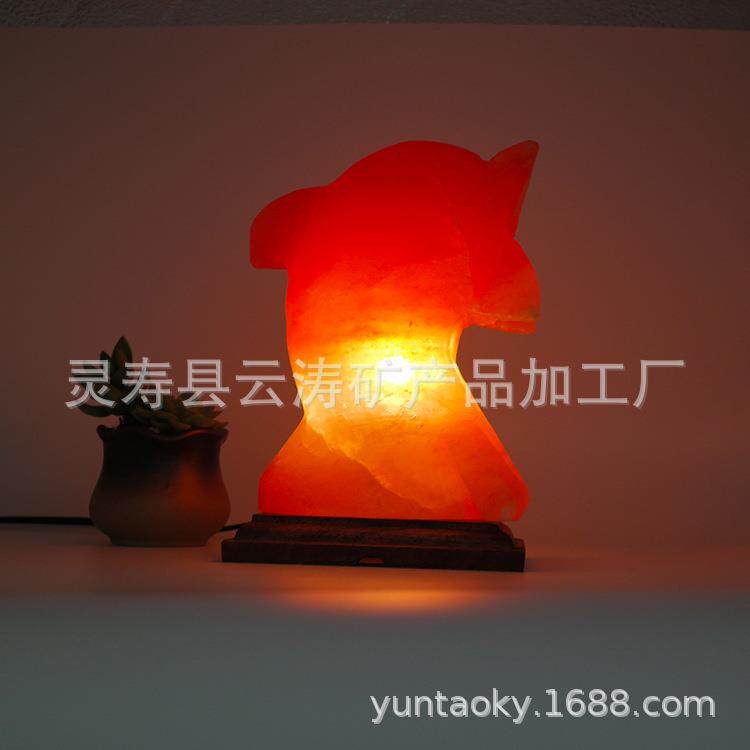 厂家现货喜晶马雅水盐灯地摊货源动豚物造HT型台灯海盐灯礼拉摆件