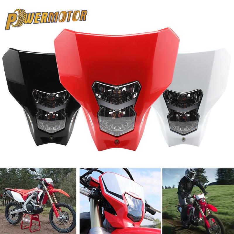 忍者头灯越野摩托车大灯照明灯CRF450LCRF450XR武士前车灯
