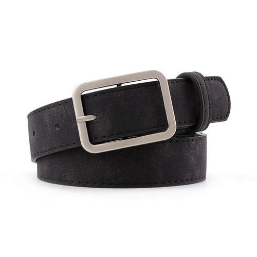 2.8cm Wide Leather Waist Strap Belt 女士方形针扣皮带百搭腰带