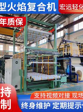 厂家供应海绵皮革汽车内饰材料用大型火焰复合机全自动火焰贴合机