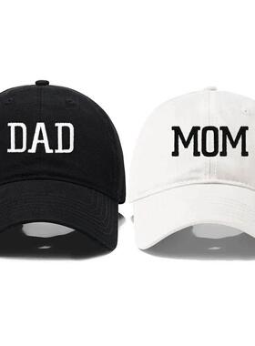 DAD MOM Embroidery Pure Cotton Baseball Cap Fashion Women Me