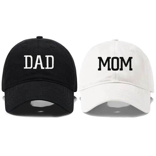 DAD MOM Embroidery Pure Cotton Baseball Cap Fashion Women Me
