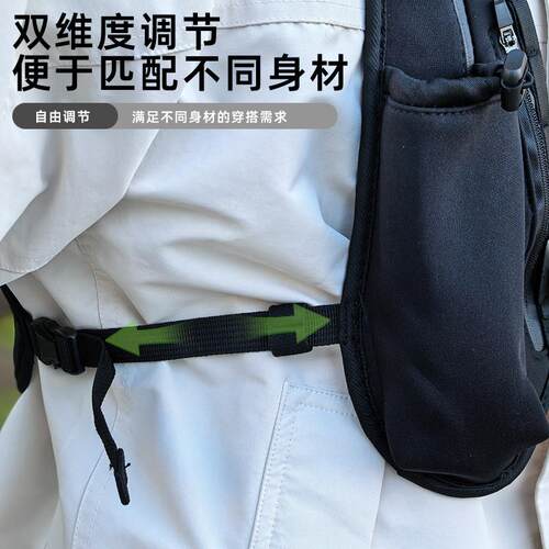 适用于运动相机马甲拍摄多功能装备背心骑行登山轻便马甲胸包配件