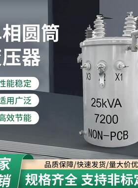 出口100kva单相电杆安装式配电变压器13200V至240V单相圆筒变压器
