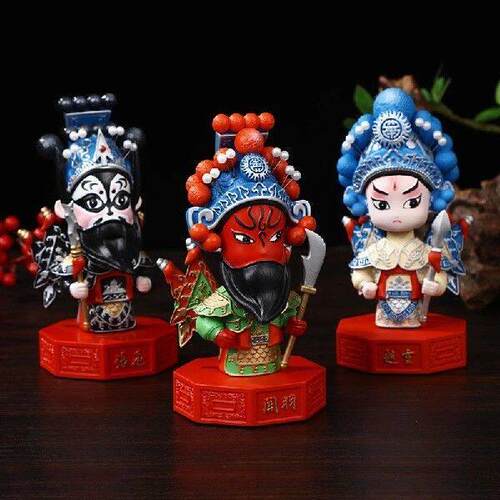 Peking Opera Masks Ornaments Creative 3D Characters Chinese