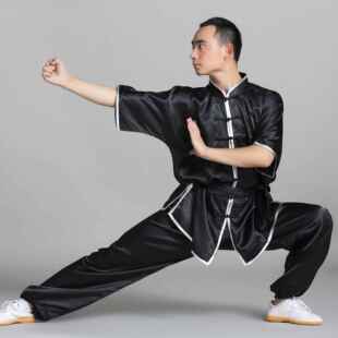 高档太极训服短袖儿童武成术练服青少年武术体检比赛服人武术表演