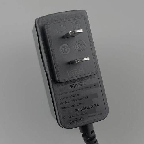 FAST迅捷FW325R mw313R路由器5V0.6A电源小头适配器线F050060-2A1