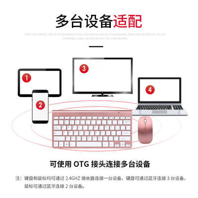 亿鑫108迷你剪刀脚无线键鼠套装USB外设笔记本台式电脑办公用品