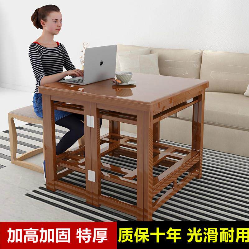 烤火桌子家用竹取暖桌正方折叠客厅鸟笼烤火架茶几冬季楠竹四方桌