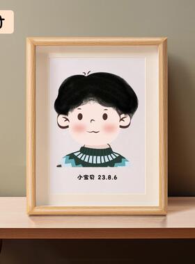 纪念品diy宝宝胎发DIY亲子装饰画