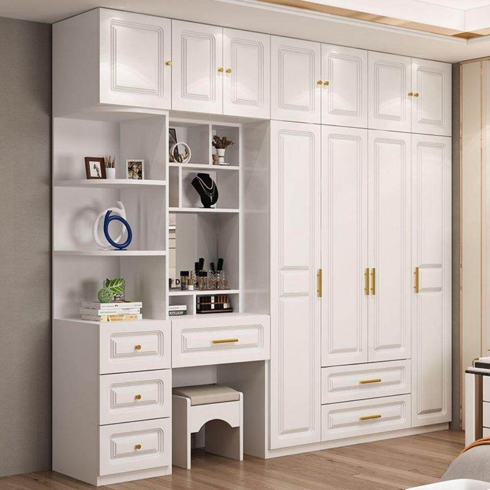 实木现代简约衣小柜家用QMF卧室出子租房户型柜带梳妆台角顶转柜