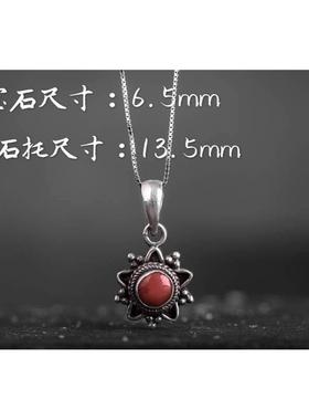 高档尼泊尔工饰925银品宝石手镯手女吊坠 个性 手錬 创意覆古民族