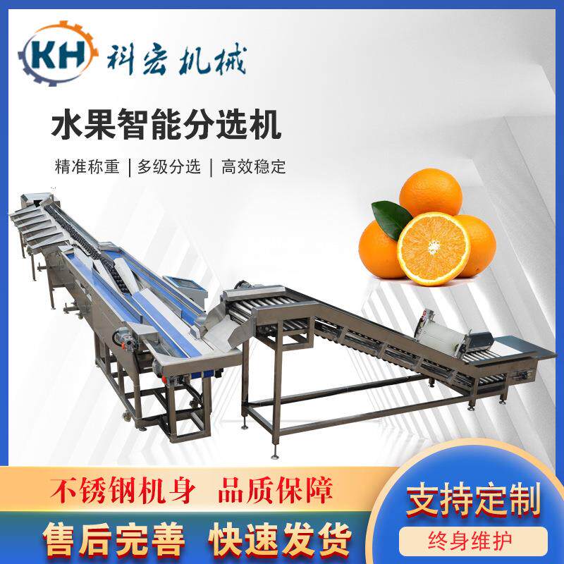 机械水果直线分选机柑橘橙子沃柑重量分拣洋葱土豆智能分拣