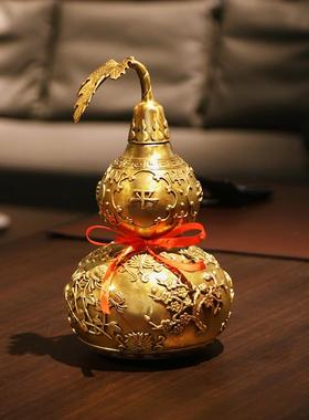 黄铜葫芦摆件家居装饰品摆设中式客厅玄关办公室工艺品摆件