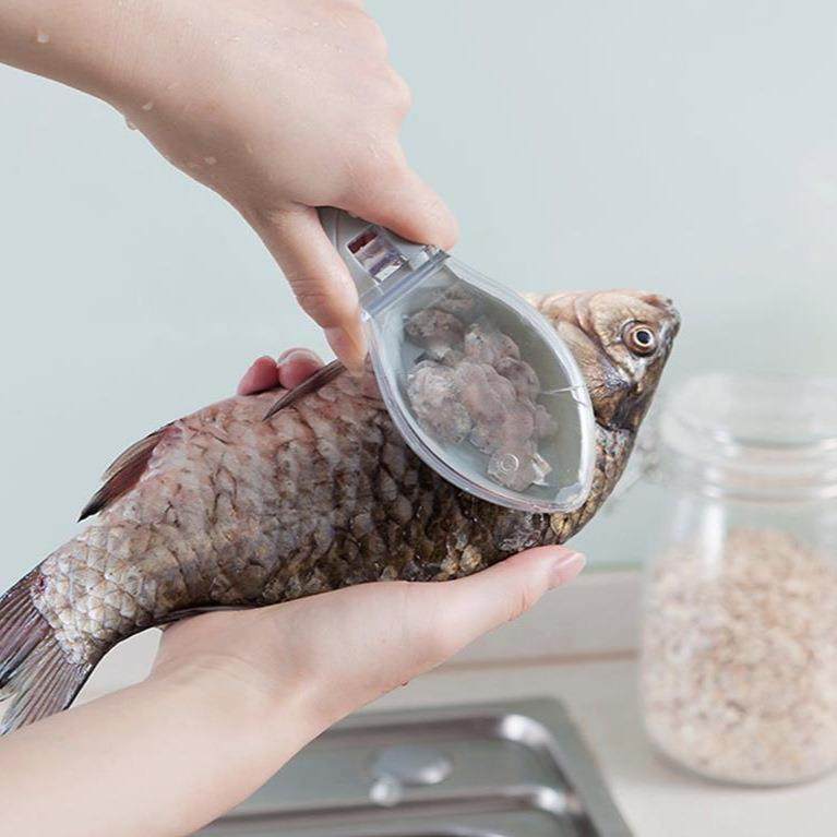 实用鱼鳞刨 手动刮鱼鳞器 工具家庭厨房小工具刨刀去鳞刀 带盖子