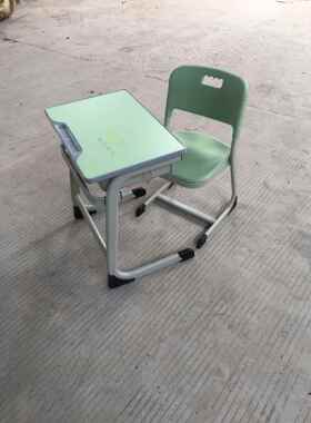 新款直销中小学生绿色课桌椅学校教室学习书桌辅导班家用定制学习