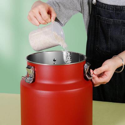 新款不锈钢米食品级密封桶粮桶油桶叶防虫防茶潮密封罐桶AUE面桶